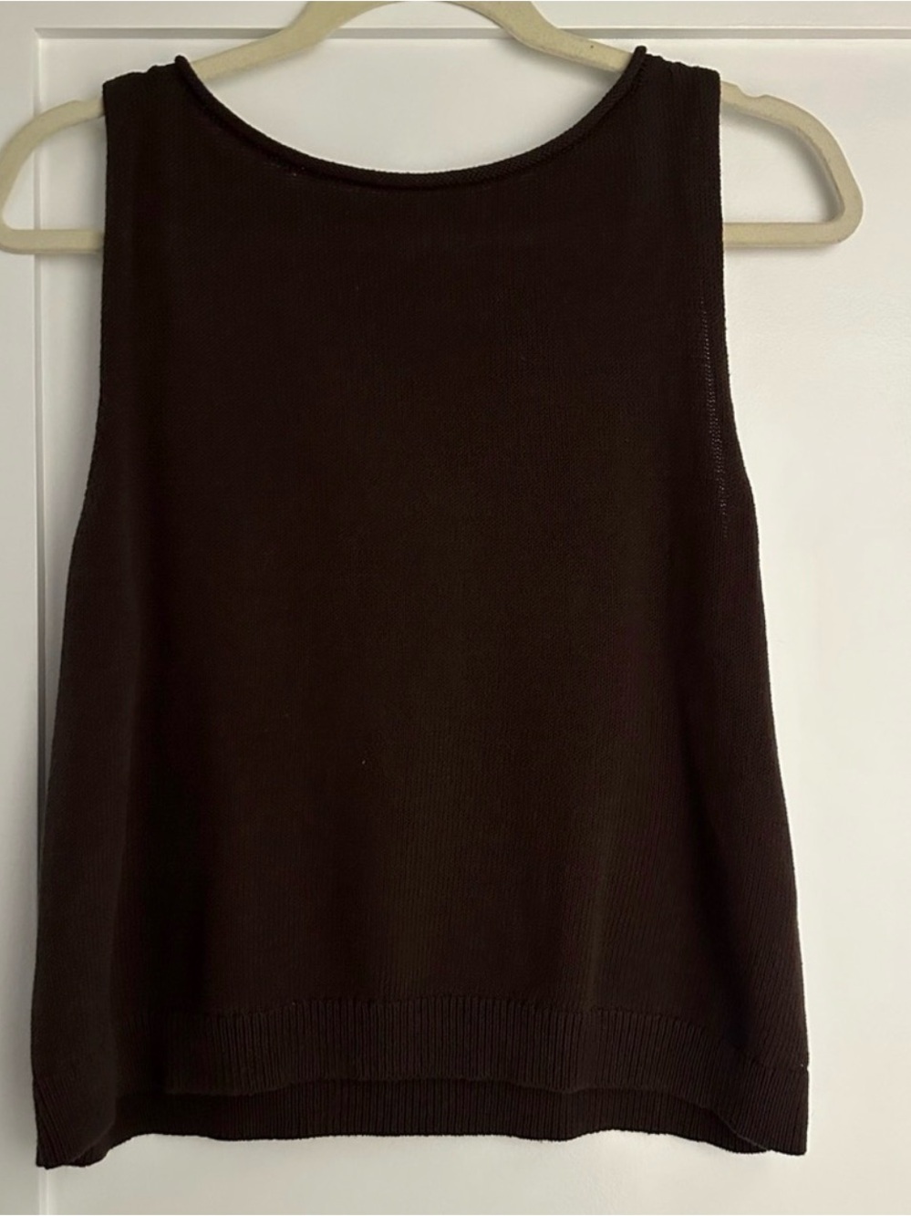 Banana Republic Dark Brown Sleeveless Knit Tank Size L